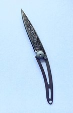 deejo klappbares Taschenmesser Schlüsselanhänger Tattoo "Art Nouveau " 15 g