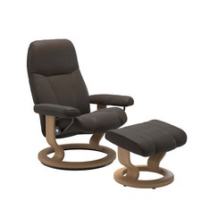 Stressless Sessel Consul in braun mit Hocker