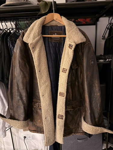 Shearling lederjacke xxxl - shearling,
