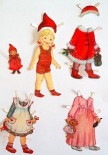 Anziehpuppe, Papierpuppe, Paper Doll ... BABSI  ...  Weihnachtsmädchen  ..