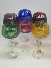 JOSKA Waldglashütte Bodenmais Überfang  Bleikristall 6x Gläser mundgeblasen