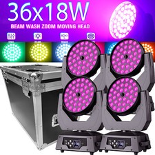 4stk 36x18W LED RGBW Zoom Beam