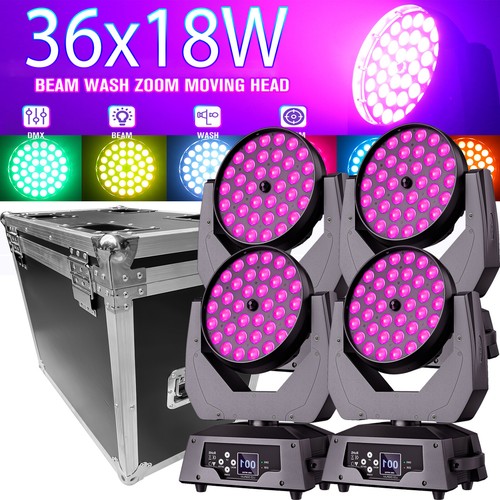 4stk 36x18w led - zoom, beam
