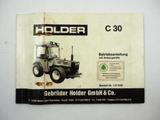 Holder C30 Traktor mit Anbaugeräten Betriebsanleitung Bedienungsanleitung 1992