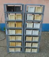 Regal Stapelkisten Stapelbox Metall 70er Industriedesign Schrank Loft vintage !!