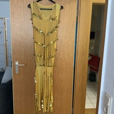 Bauchtanz Kleid, Orientalischer Tanz, Professionelles Kostüm, Gr. M , Goldgelb 