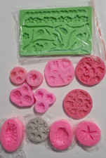 Set Silikon Mini Form Blumen Liebe Baby Spielzeug Muscheln Meer Ranke Fondant