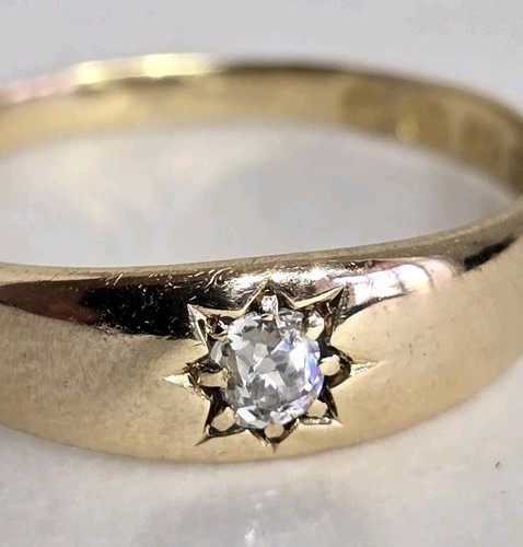 Gelbgold solitär ring - kt,