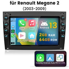 DAB+Für Renault Megane 2 2002-2009 Android Autoradio Carplay GPS Nav WIFI 2+64GB