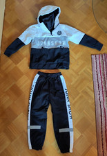 bequemer zweiteiliger Schneeanzug von John Snow, Größe 158, Jungen, schwarz/weiß