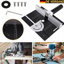 Einlegeplatte Befestigungsplatte Für-Oberfräse Zubehoer Frästisch Aluminium DHL