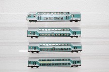 Märklin H0 43580 Doppelstockwagen-Set DB AG, LICHT+Figuren -bespielt- (N73)