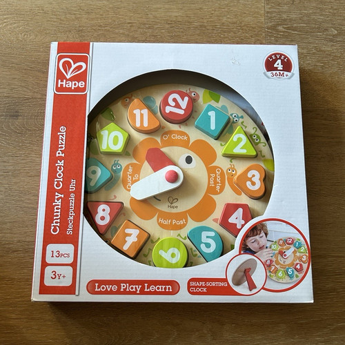 Hape chunky clock holz - hape,