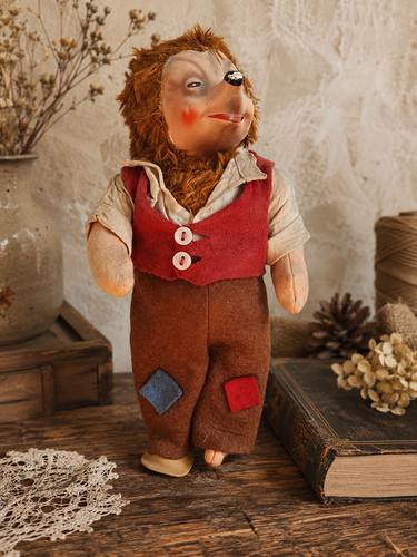 Alte igel puppe stoffpuppe - puppe,