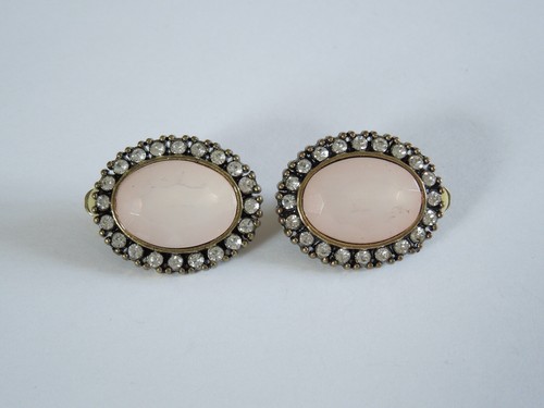 Vintage ohrclips strass klar - ohrclips,