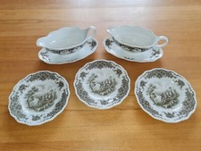 Seltmann Weiden Barock Rheingau: 2x Sauciere, 3 Beilagen Vorspeisen Teller 