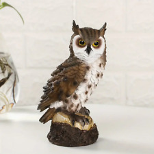 Eule Deko Figur Waldkauz Eulenfigur Gartendeko Skulptur Uhu Greifvogel Tierfigur