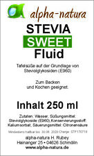4x 250 ml Stevia Premium Flüssig - frei von Bitterstoffen - Hochdosiert!!