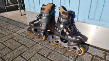 HY Skate Inliner Inline Skates Gr. 40 braun/schwarz Leder ABEC-5 76mm 82A