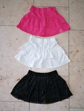 3x Rock Röckchen 98 104, Weiß Rot Schwarz Glitzer Tutu