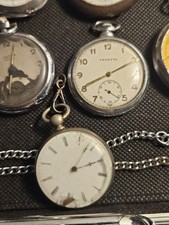 Konvolut 20 alte mechanische Taschen- & Taschenuhren Silber Koffer Zubehör