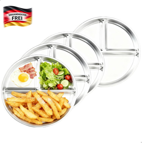 Edelstahl portions teller - edelstahl, portions-teller