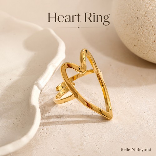 Damen ring offenes herz aus - offenes,