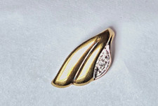 Pin  Brosche 333 Gelbgold Brillant glänzend poliert