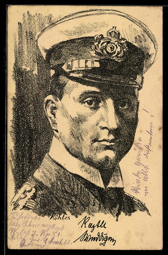 Künstler kapitänleutnant - künstler-ak,