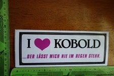 Alter Aufkleber Regenschirm I like KOBOLD ...der lässt mich nicht im Regen stehn