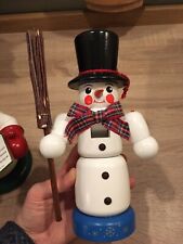 Christian Ulbricht-original Erzgebirge-Nussknacker-Schneemann-Volkskunst-23 cm