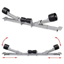 Zentrierhilfe mit Kielrollen Sliphilfe Trailer für Bootsanhänger 80 - 124 cm