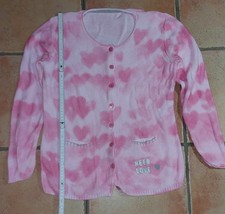 Six-O-Seven (?), Strickjacke, Gr. 42 (?), Rot-Weiss gemustert