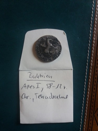 Tetradrachme baktrien azes - tetradrachme, baktrien,