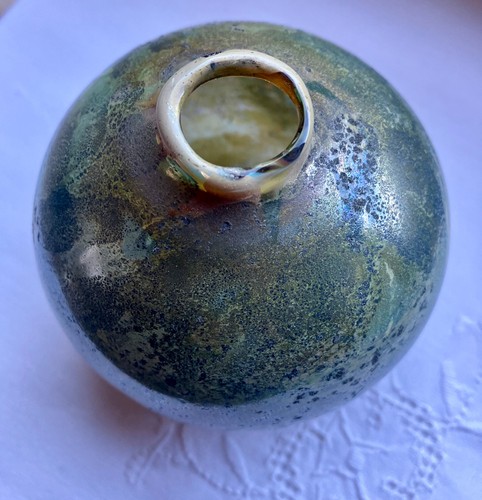 Kleine runde vase aus glas - runde,