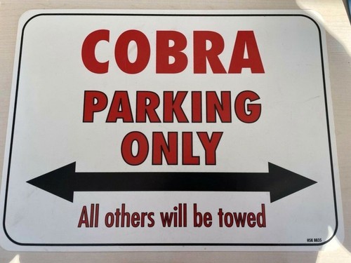 Parkschild cobra parking only - parkschild,