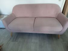 sofa gebraucht Rosa mit 2 HOCKER
