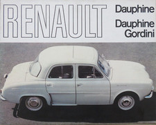 Renault Dauphine & Dauphine Gordini Prospekt Brochure von 196?, 16 Seiten