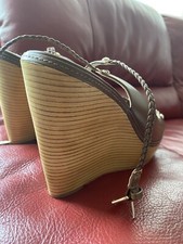 Högl High Heels  Keil Wedges Zokolis  Gr 39 Neuwertig Plateau Sandalette 13cm