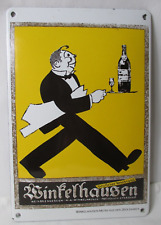 Vintage Emailschild Winkelhausen Weinbrand Preussisch Stargard als Reproduktion