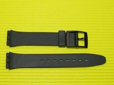 ORIGINAL Swatch Armband in SCHWARZ / BLACK - 17mm Kunststoff - 2 -