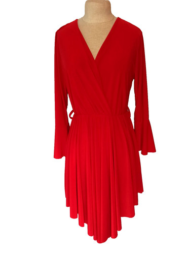 Damen kleid rot tunika - kleid,
