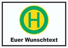 Schild Haltestelle mit