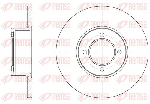 Remsa 6127 brake disc for - 6127.00,
