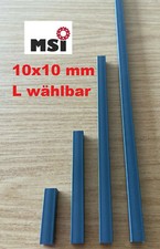 PVC Vierkant Stab 10x10mm Länge L ab 25mm!! Leiste Kunststoff Stange grau