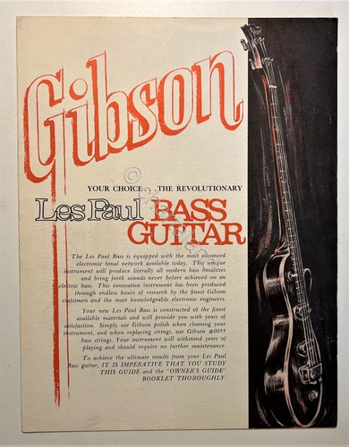 Werbung prospekt gibson - -, les