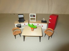 Puppenmöbel Küche Esszimmer 7 teilig für das Puppenhaus
