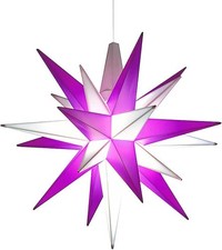 Herrnhuter® Adventskalender 2021/2022 mit Bastelstern Stern, violett + weiß NEU!