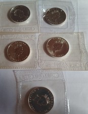 5xCanada Maple Leaf, 9999 Ver.Ausgaben-Silber 1 OZ. 5 Dollar Im Original Blister