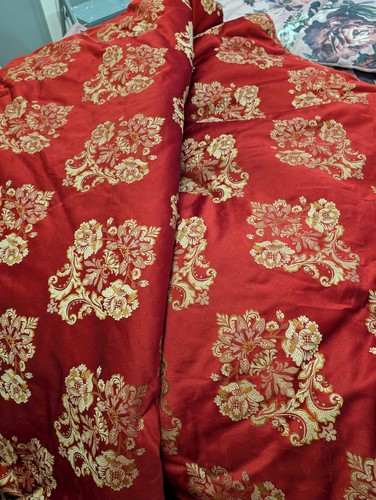 Bettdecke rot beige florales - bettdecke,